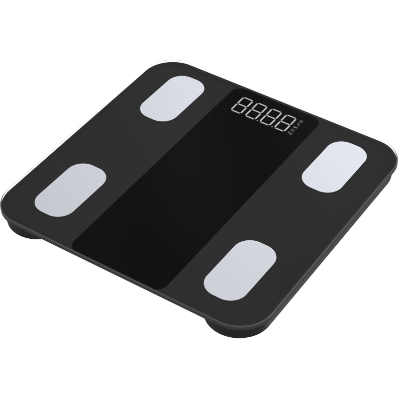 Bluetooth intelligens személymérleg FG2317WB 180 kg-ig - testelemzés, 50 g pontosság, FitDays, fekete színű