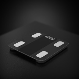 Bluetooth intelligens személymérleg FG2317WB 180 kg-ig - testelemzés, 50 g pontosság, FitDays, fekete színű